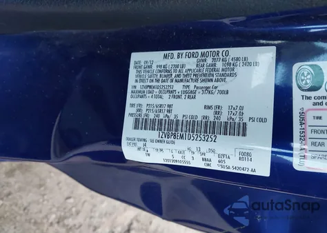 2013 Ford Mustang V6 from USA, damaged, VIN 1ZVBP8EM1D5253252